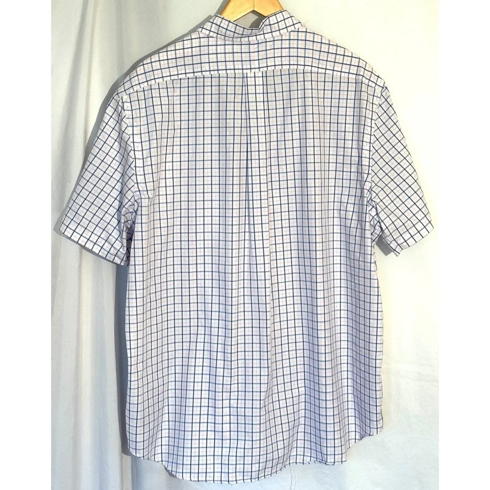 Polo Ralph Lauren Performance Shirt XXL Mens Blue Pink Plaid Short Sleeve‎ XXL